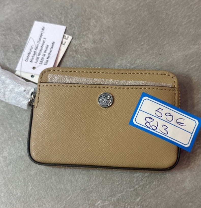 Portmonnaie Michael Kors Camel Braun goldener Reißverschluss