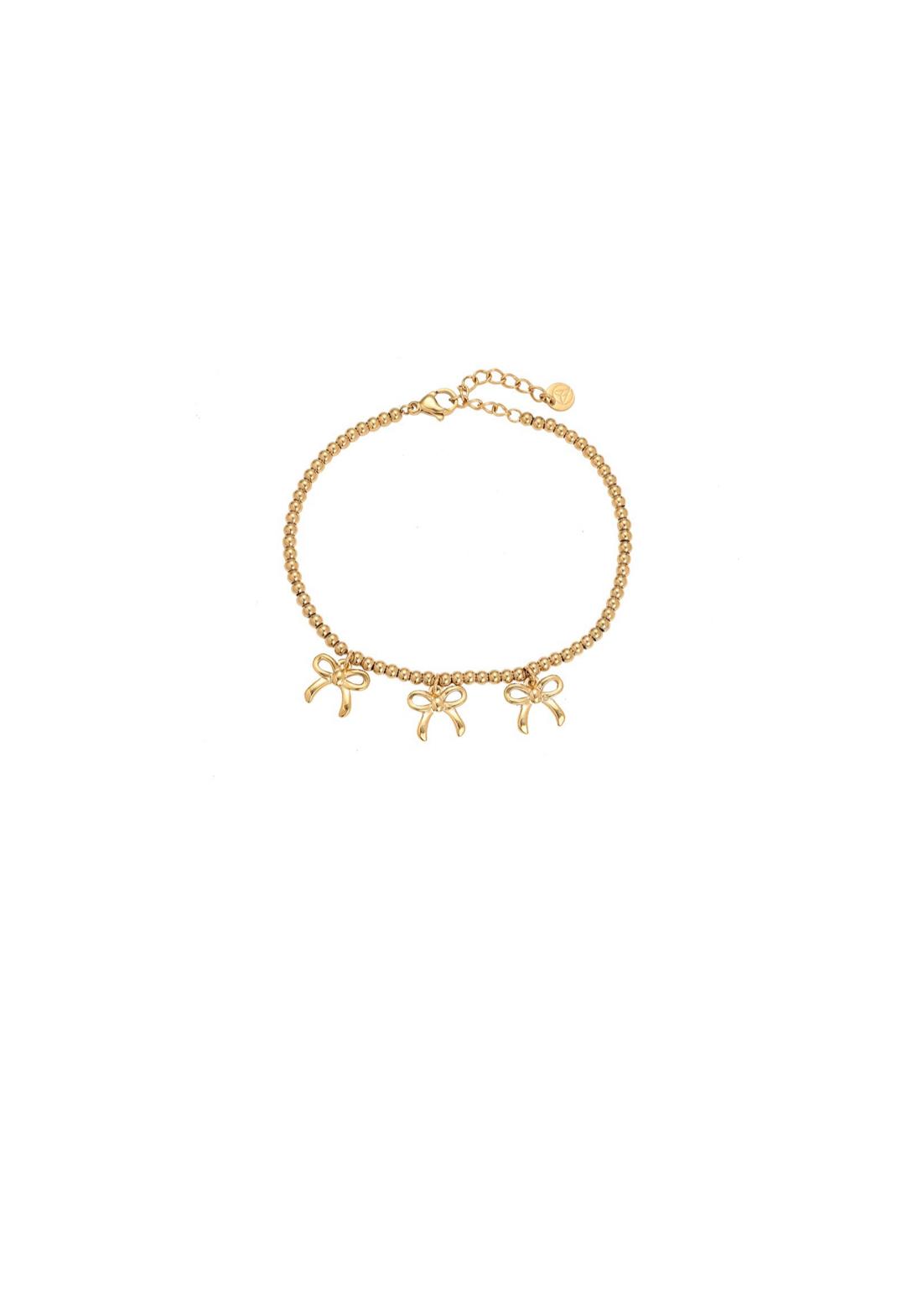 Kette Schleife vergoldet Edelstahl Nickelfrei