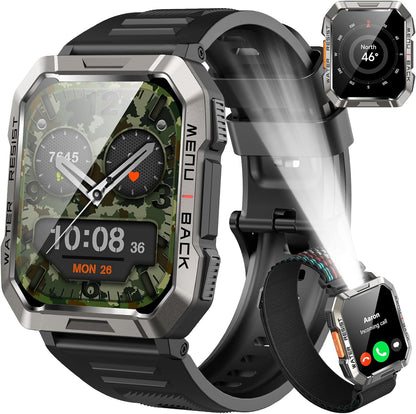 Edle Herren Smaetwatch schwarz Eckig