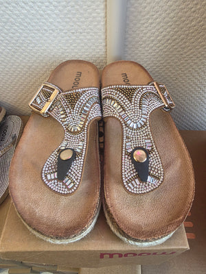 Schuhe offen Silber Argent 4456 AG