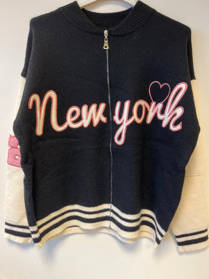 Collage Jacke New York verschiedene Farben