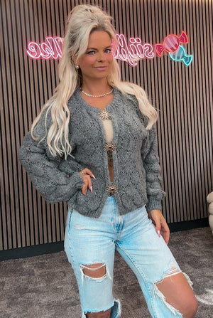 Strickjacke mit Sonnenverschluss 31081 verschiedene Farben