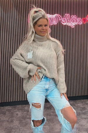 Strickpullover Rollkragen