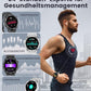 Edle Herren Smartwatch rund schwarz