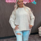 Langer Strick Pullover Kurzarm Fledermaus verschiedene Farben 309191