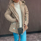 Langer Parker mit Glitzer