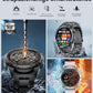 Edle Herren Smartwatch rund schwarz