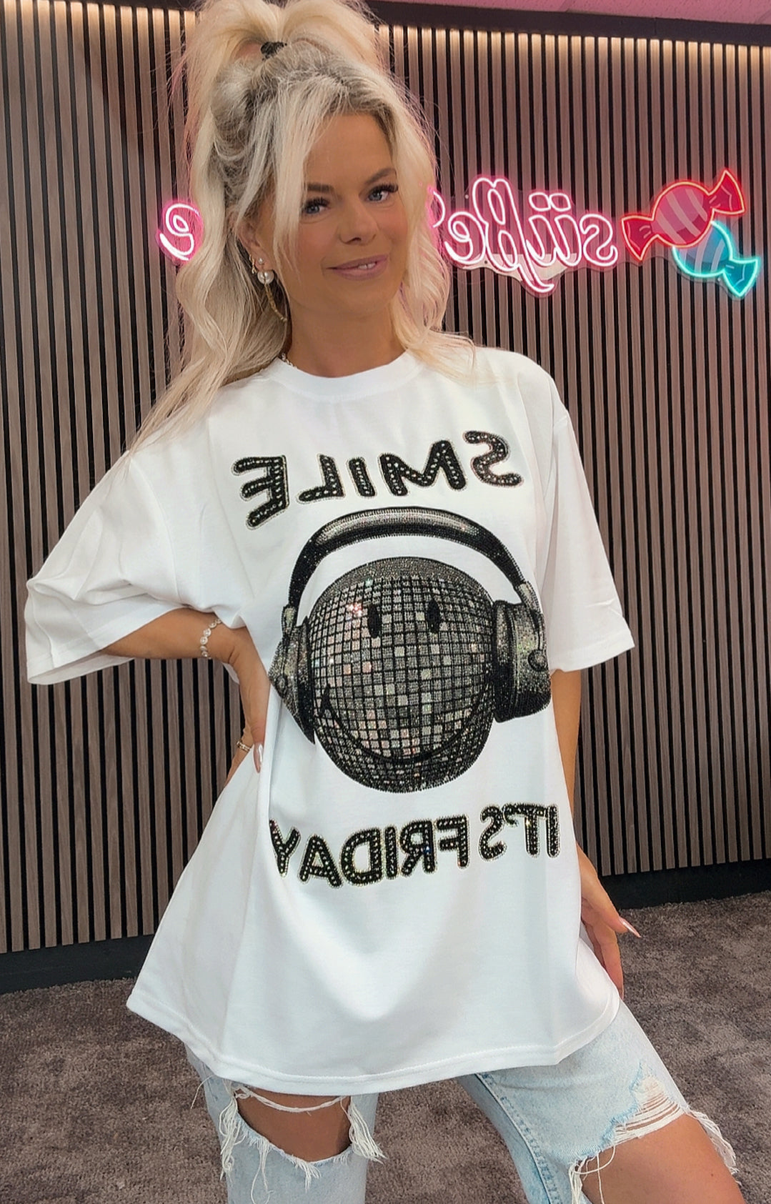 T-Shirt SMILE Its FRIDAY verschiedene Farben