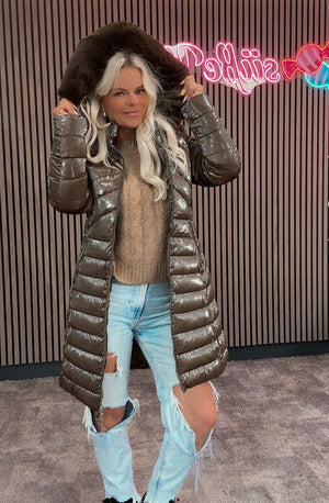 Steppjacke für Frauen glänzend 6052 verschiedene Farben & Grössen