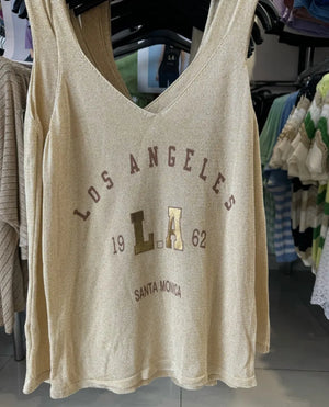 Top Beige Gold Los Angeles