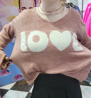 Pullover mit weiten Ärmel LOVE