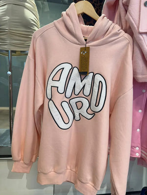 Hoodie Amour Lachsfarbend