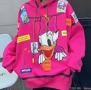 Hoodie D Duck mit Kapuze bis XXL