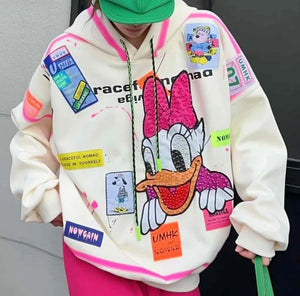 Hoodie D Duck mit Kapuze bis XXL