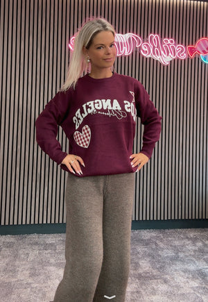 Pullover LOS ANGELES mit Stern und Herz verschiedene Farben 1123