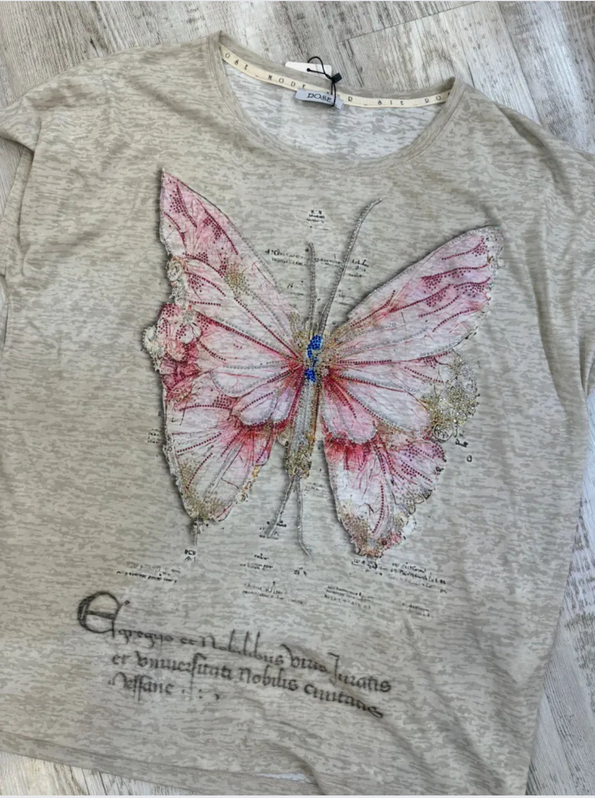 Shirt pinker Schmetterling G103