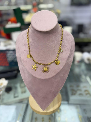 Sommerlaune-Kette – Dein goldener Begleiter für sonnige Tage ✨☀️❤️