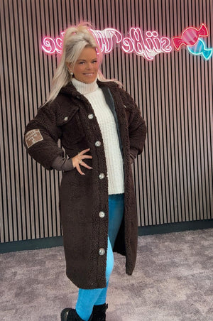 Lange warme Teddy Jacke verschiedene Farben/Größen 0728