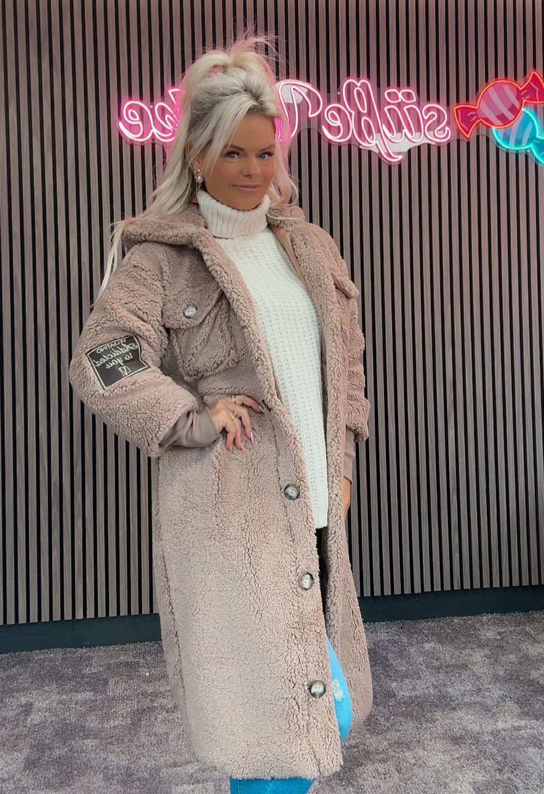 Lange warme Teddy Jacke verschiedene Farben/Größen 0728