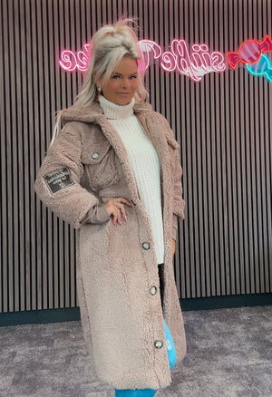 Lange warme Teddy Jacke verschiedene Farben/Größen 0728