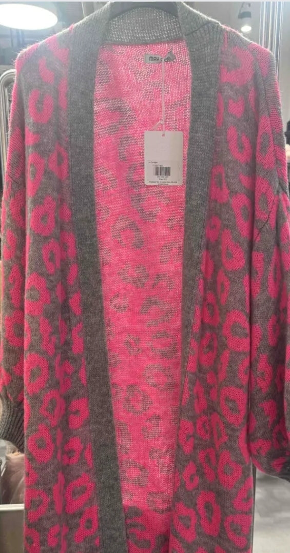 Cardigan Leo Grau Pink