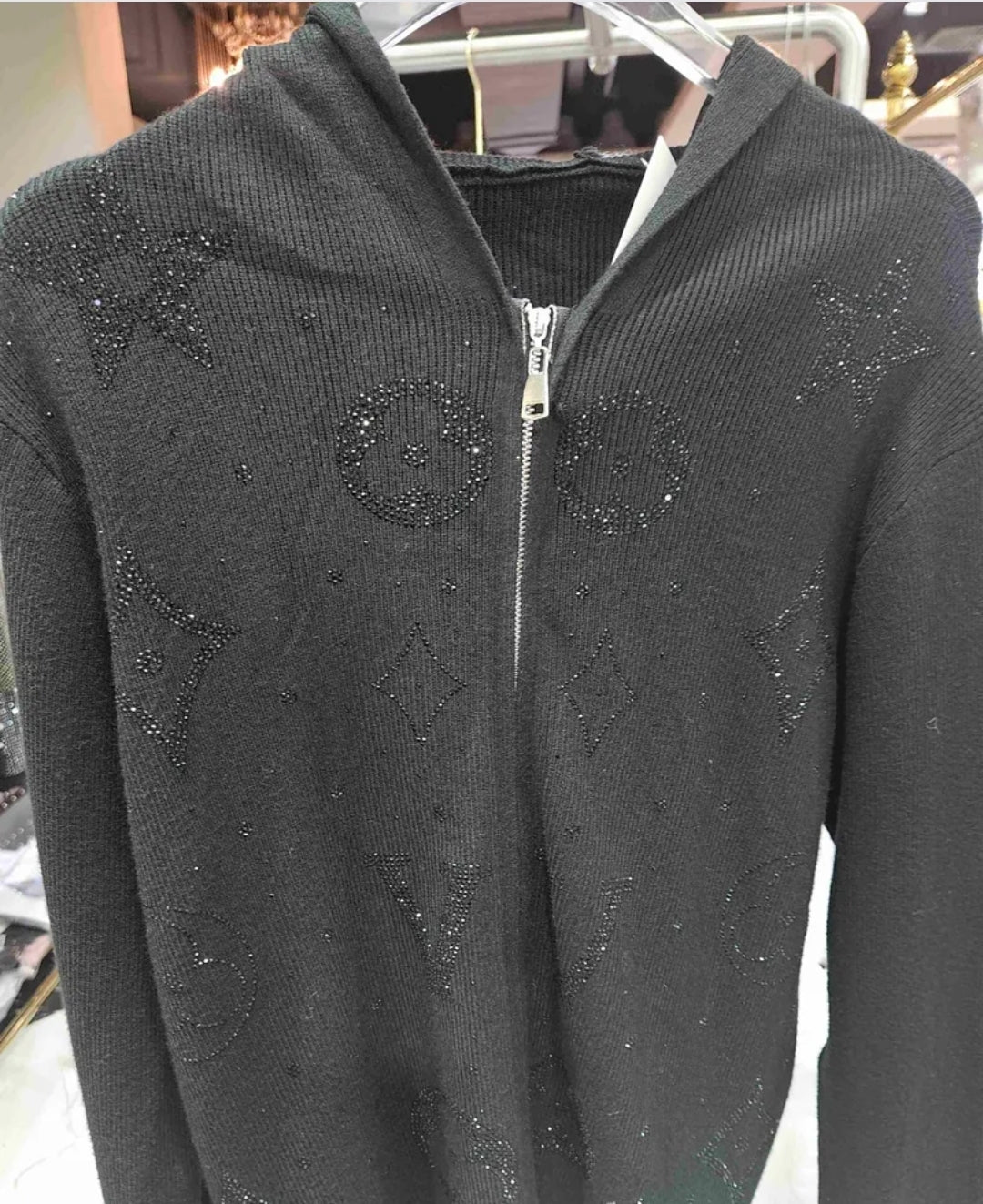 Jacke VL Schwarz Glitzer