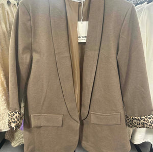 Blazer dunkel beige mit Leo