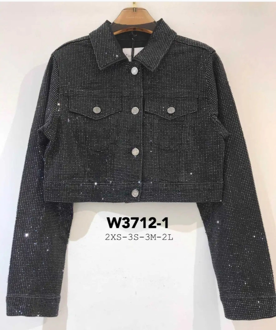 Jeansjacke mit ganz viel Glitzer