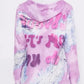 🎀 CUTE & CRAZY HOODIE  Lila - Pink - Weiß