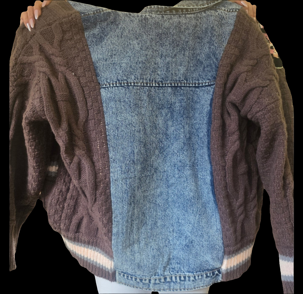 Jeansjacke mit Stoff Maus 87903
