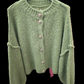 Strickjacke Fashion mit dicker Naht verschiedene Farben 30686