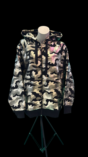 Hoodie Gold Camouflage Schwarz