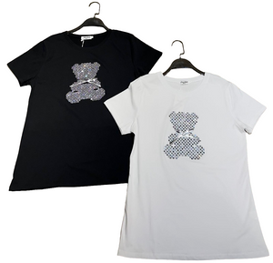 T-Shirt Glitzer Bär verschiedene Farben