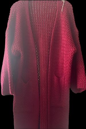 Lange Strickjacke dick