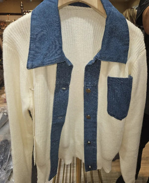 Jeanshemd mit Stoff