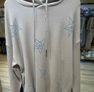 🌟 STARDUST SPARKLE HOODIE | Cozy Chic mit Glitzersternen ✨🤍