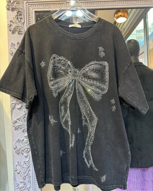 Shirt mit Glitzer schleife