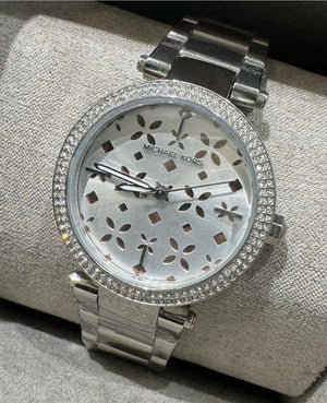 Michael Kors Uhr Silber mit Blümchen 1731