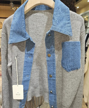 Jeanshemd mit Stoff
