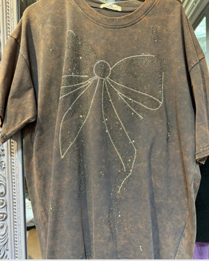 Shirt mit Glitzer schleife