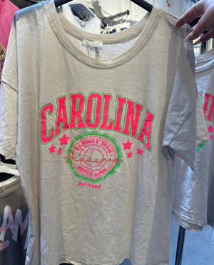 Shirt Carolina in pinker Schrift G114