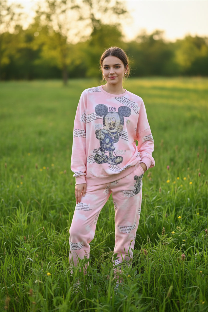 Zweiteiler Rosa mit M Maus E101