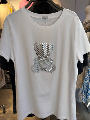 T-Shirt Glitzer Bär verschiedene Farben