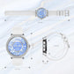 Luxuriöse Damen Smartwatch versilbert uhr