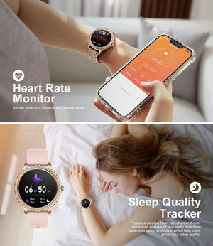 Luxuriöse Damen Smartwatch schwarz uhr