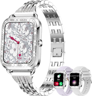 Luxuriöse eckige Smartwatch versilbert uhr