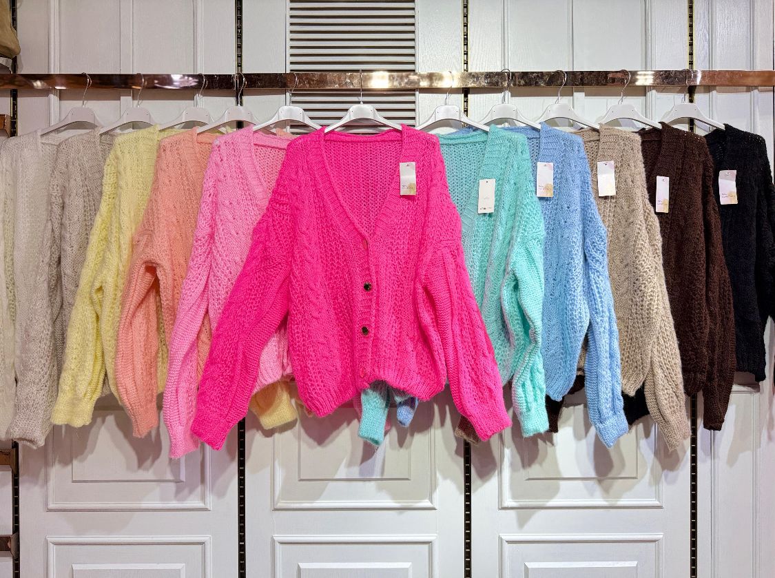 Flauschalarm aus Italien – Strickjacke zum Verlieben! 🇮🇹 AA 64