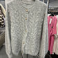 Strickjacke mit Flächtmuster 30885