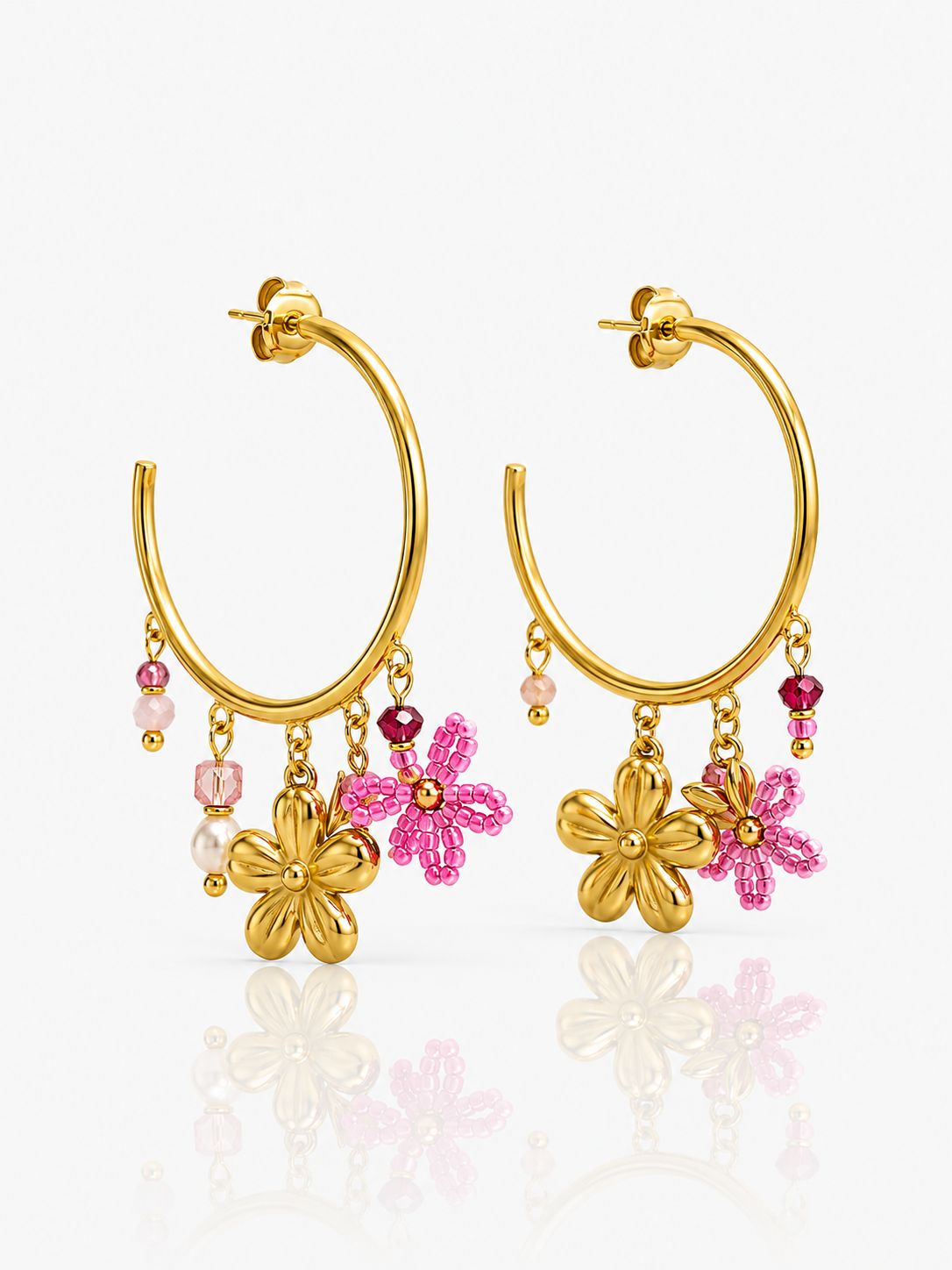 Ohrring Blume Pink 125911