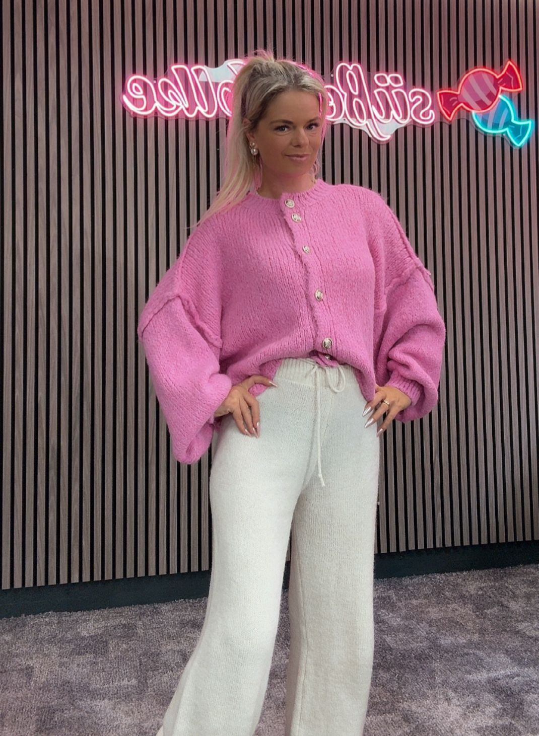 Strickjacke Fashion mit dicker Naht verschiedene Farben 30686